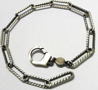 SB-821 G150 OXIDISED PAPERCLIP BRACELET