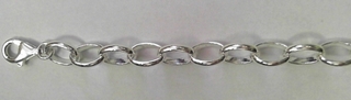 S013-23 G090 SILVER OVAL BRACELET