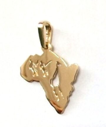 PM--29 9CT SMALL GIRAFFE & BUSHMAN MAP OF AFRICA