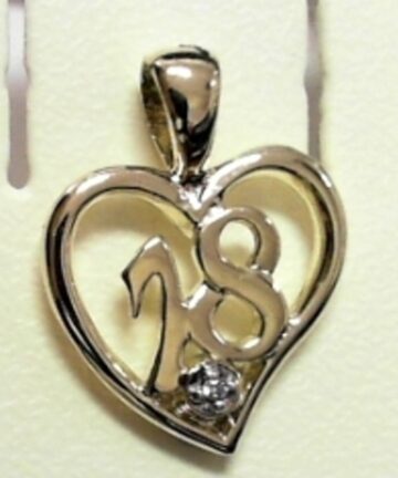 PN--427 9CT GOLD 18TH CUT OUT HEART