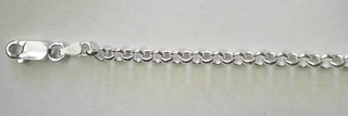 S523-60 SILVER 3.5MM HALF ROUND BELCHER CHAIN G055