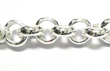 S637--21 SILVER 11MM H/R BELCHER BRACELET