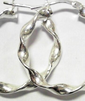 SE--1000 SILVER 3/20MM TWISTED HOOP