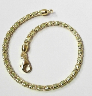 S909Y18 SILVER YELLOW PLATED MONA LISA BRACELET