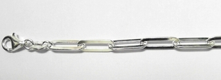 S947S45 SILVER PAPER CLIP CHAIN 4MM