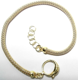 S951Y19 YELLOW PLATED MESH BRACELET GAUGE 300