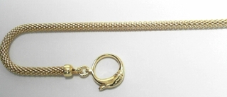 S951Y50 FANCY YELLOW PLATED MESH CHAIN GAUGE 300