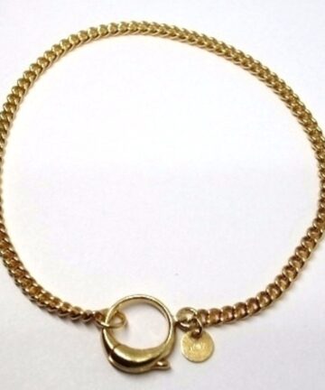 S959-20 SILVER GOLD PLATED BRACELET WITH FANCY CLASP 2.9MM