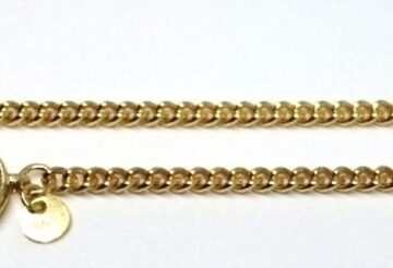 S959-50 SILVER GOLD PLATED CHAIN WITH FANCY CLASP 2.9MM