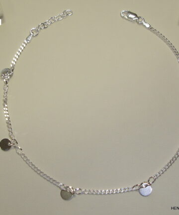 SA---5 SILVER 5 DISC ON ANKLET