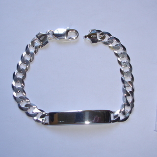 SB--512 SILVER ID BRACELET 7.8MM GAUGE 200