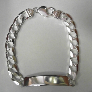 SB--763 SILVER SQUARE ID BRACELET GAUGE 300