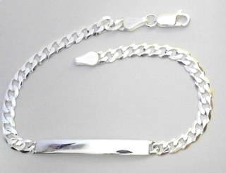 SB--769 SILVER ID BRACELET GAUGE 120