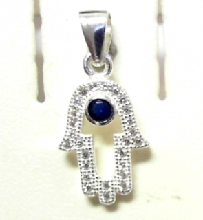 SP-1366 SMALL CUT OUT CZ HAMZA PENDANT