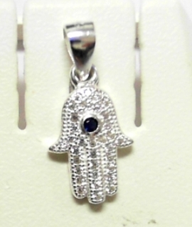SP-1368 SMALL CZ HAMZA PENDANT