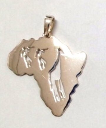 SP-1380 SILVER MAP OF AFRICA