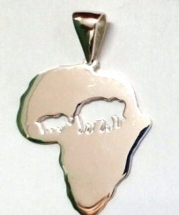 SP-1381 SILVER MAP OF AFRICA