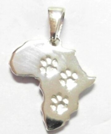 SP-1399 PAW PRINT ON MAP OF AFRICA
