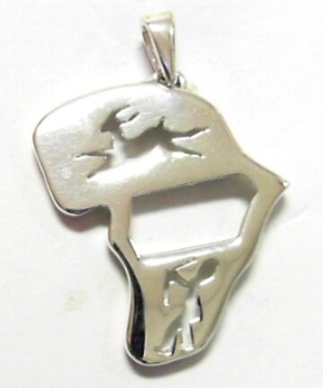 SP-1402 SILVER MAP OF AFRICA
