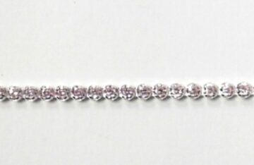 ST--33P SILVER PINK CZ TENNIS BRACELET