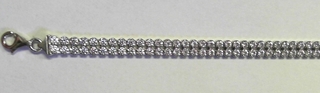 ST---34 SILVER DOUBLE STRAND TENNIS BRACELET