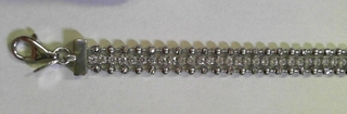 ST---42 SILVER TENNIS BRACELET WITH BEADS