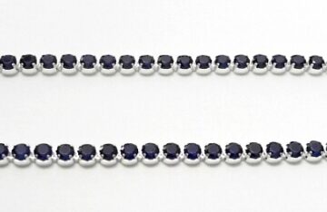 ST---48 SILVER TENNIS BRACELET WITH BLUE CZ
