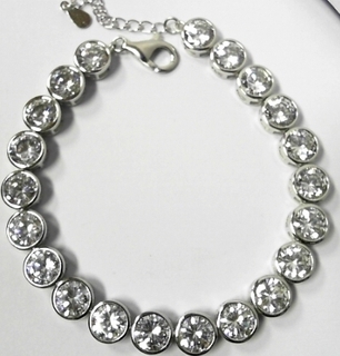 ST---51 SILVER TENNIS BRACELET WITH 7MM CZ