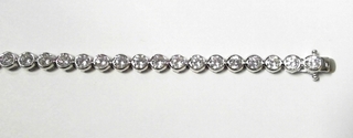 ST---56 SILVER TENNIS BRACELET WITH 4MM CZ