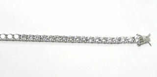 ST---57 SILVER 4MM TENNIS BRACELET