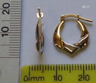 BE---37 925 + 5% GOLD CREOLE EARRING