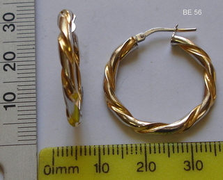 BE---56 925 + 5% GOLD TWISTED EARRING