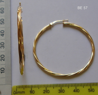 BE---57 925 + 5% GOLD TWISTED HINGE HOOP