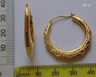 BE---61 925 + 5% GOLD CREOLE EARRING