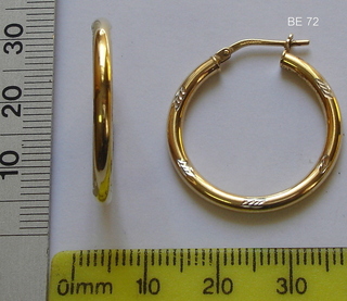BE---72 925 + 5% GOLD CREOLE EARRING