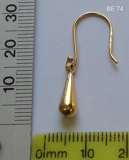 BE---74 925 + 5% GOLD TEARDROP 15MM