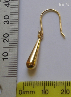 BE---75 925 + 5% GOLD TEARDROP 20MM