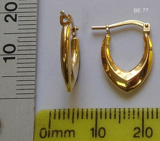 BE---77 925 + 55 GOLD CREOLE EARRING