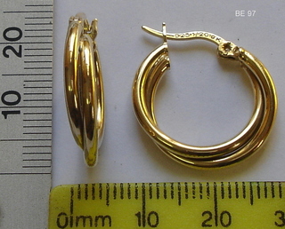 BE---97 925 = 5% GOLD DOUBLE LINK HOOP