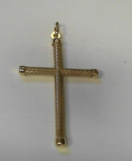 BP---10 MATT CROSS PENDANT 925 + 5% GOLD