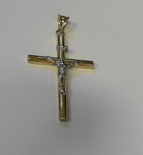 BP---19 CRUCIFIX CROSS PENDANT 925 + 5% GOLD