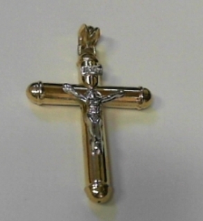 BP---21 CRUCIFIX CROSS PENDANT 925 + 5% GOLD