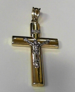 BP---23 CRUCIFIX CROSS PENDANT 925 + 5% GOLD