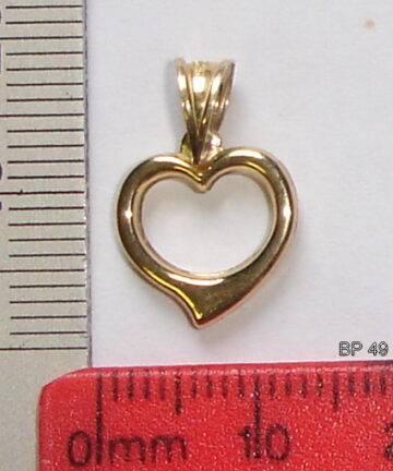 BP---49 925+5% GOLD HEART PENDANT