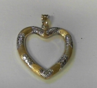 BP----5 HEART PENDANT 925 + 5% GOLD