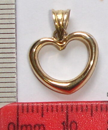 BP---50 925+5% GOLD HEART PENDANT