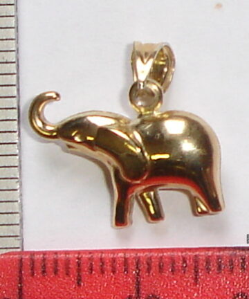BP---55 925+5% GOLD ELEPHANT PENDANT