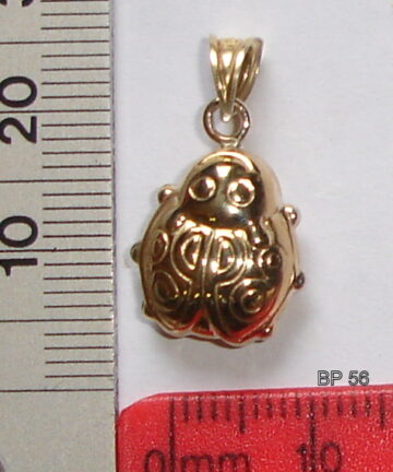 BP---56 925+5% GOLD PUFFY LADYBIRD PENDANT