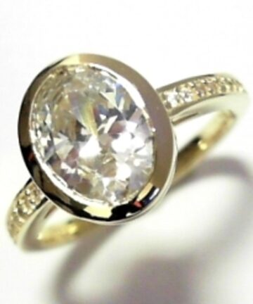 RI-3215 9CT GOLD CZ SOLITARE RING