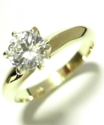 RI-3216 9CT GOLD CZ SOLITARE RING